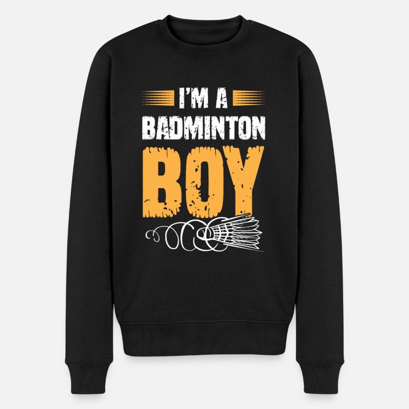 badminton junge - Männer Premium Bio Pullover - Schwarz