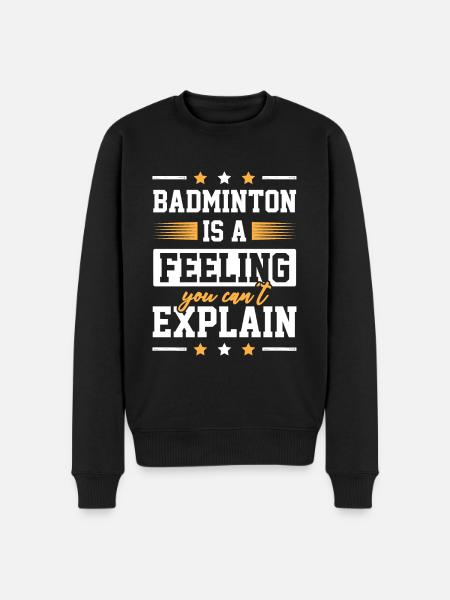 Badminton Sports - Men's Premium Organic Jumper - black