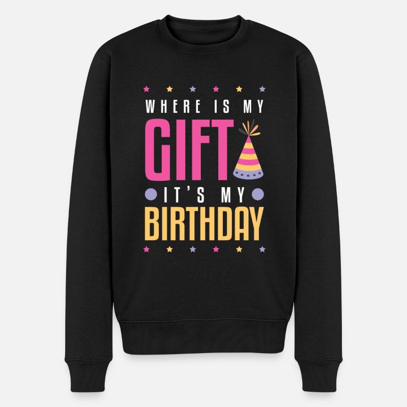 Cadeau d’anniversaire - Pull Premium bio Homme - noir