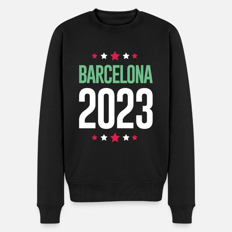 Barcelone 2023 - Pull Premium bio Homme - noir