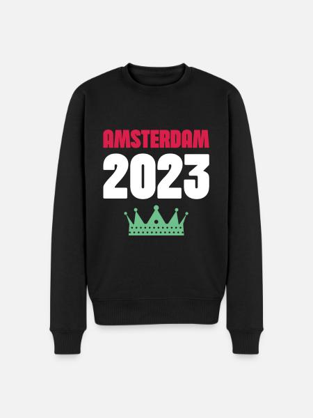 Amsterdam 2023 Krone - Men's Premium Organic Jumper - black