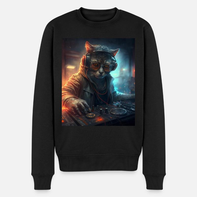 DJ Cat - Pull Premium bio Homme - noir