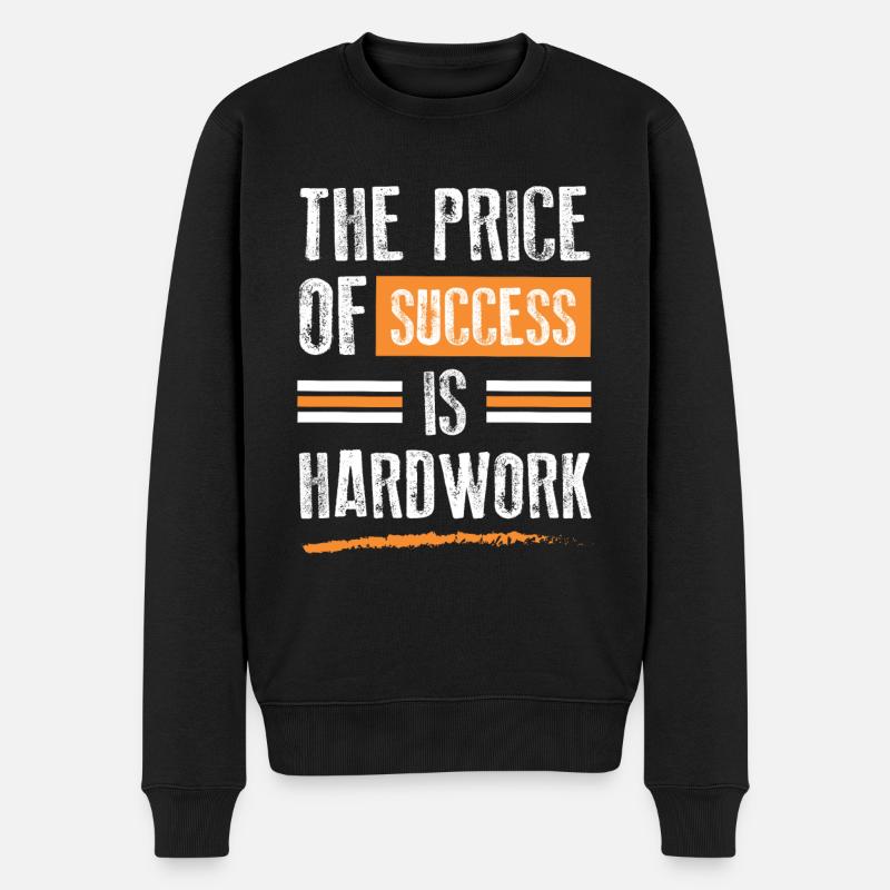 Succès Travail acharné - Pull Premium bio Homme - noir