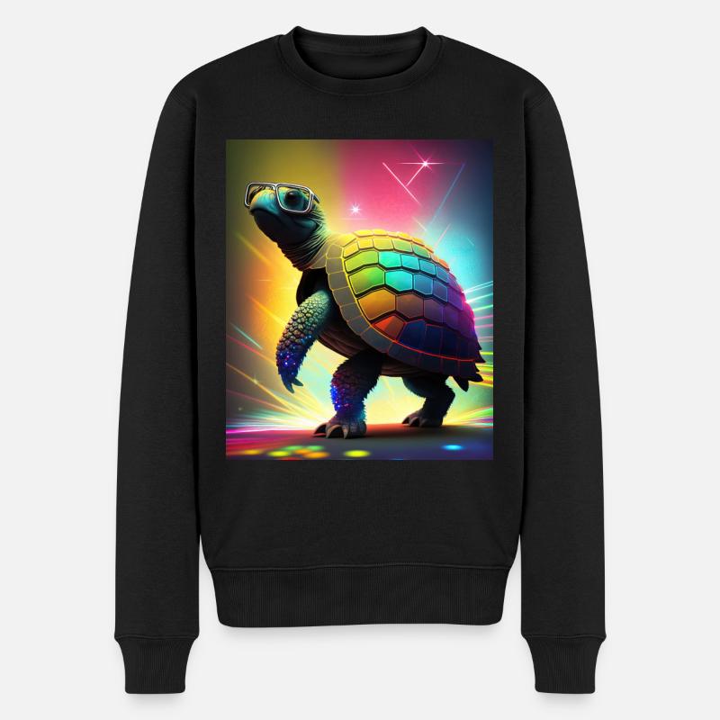 Turtle à la discothèque - Pull Premium bio Homme - noir