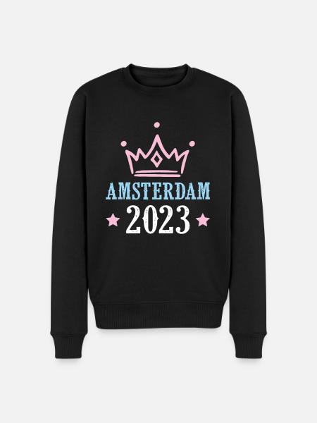 Amsterdam 2023 - Men's Premium Organic Jumper - black