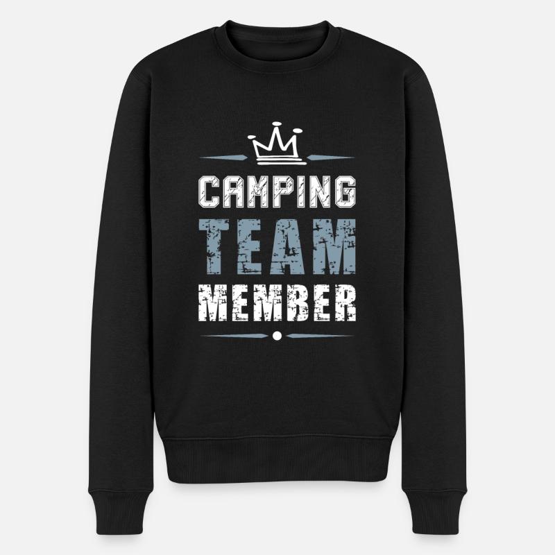 Camping Team - Männer Premium Bio Pullover - Schwarz