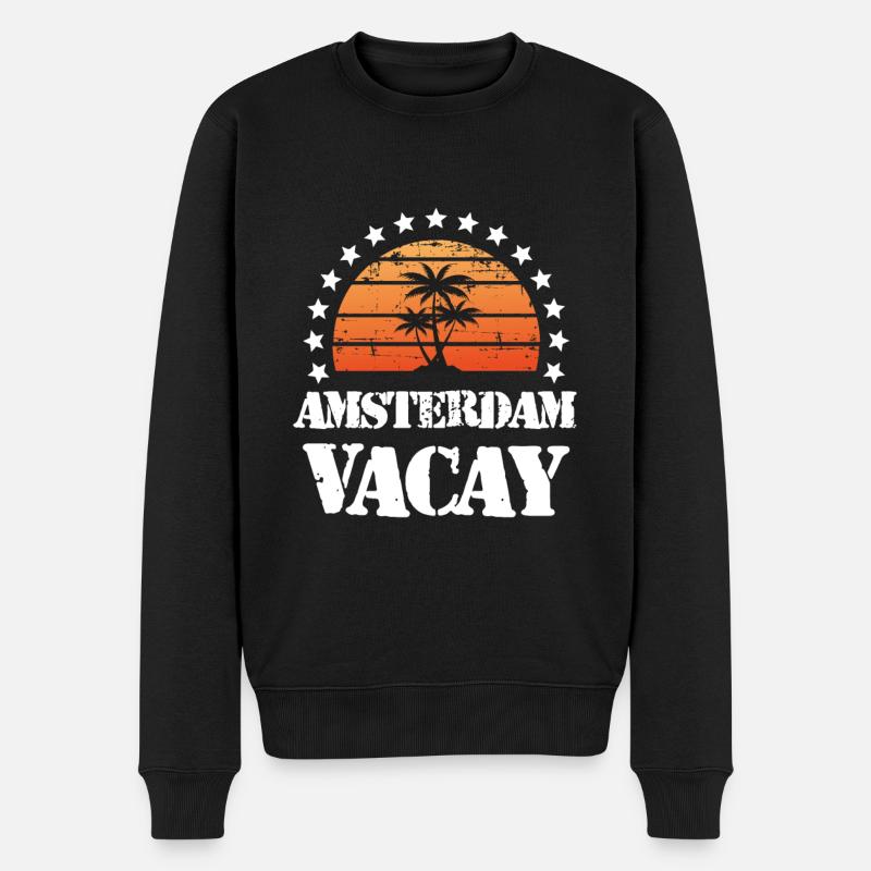 Vacances Amsterdam - Pull Premium bio Homme - noir
