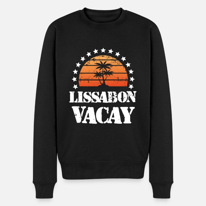 Vacances Lisbonne - Pull Premium bio Homme - noir