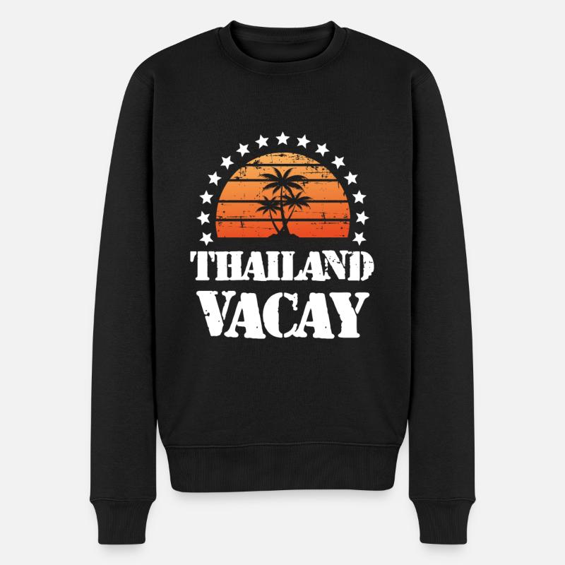 Vacances en Thaïlande - Pull Premium bio Homme - noir