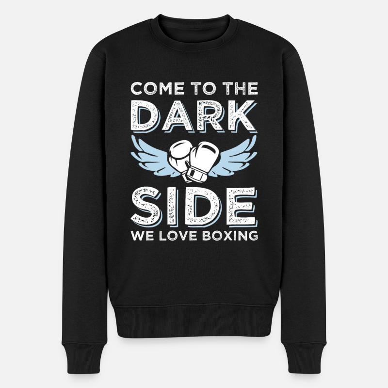 boxen lustiger spruch - Männer Premium Bio Pullover - Schwarz