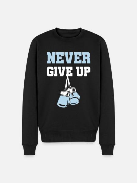 Don't give up on boxes - Men's Premium Organic Jumper - black