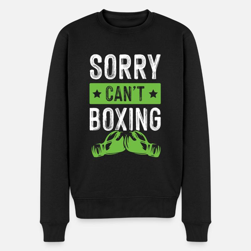 boxen lustiger spruch - Männer Premium Bio Pullover - Schwarz