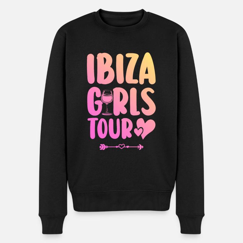 Ibiza Party Team - Männer Premium Bio Pullover - Schwarz