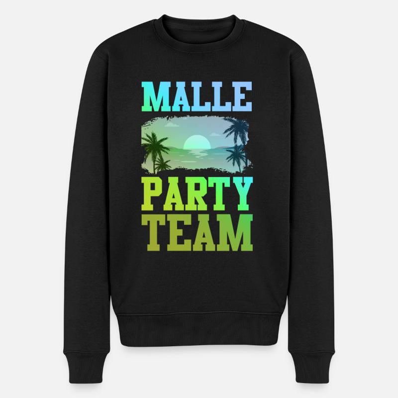 Malle Party Team - Männer Premium Bio Pullover - Schwarz