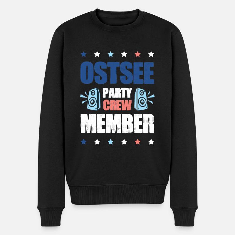 Ostsee Party Crew - Männer Premium Bio Pullover - Schwarz