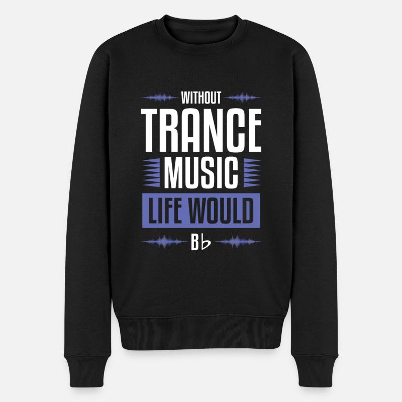 trance musik - Männer Premium Bio Pullover - Schwarz
