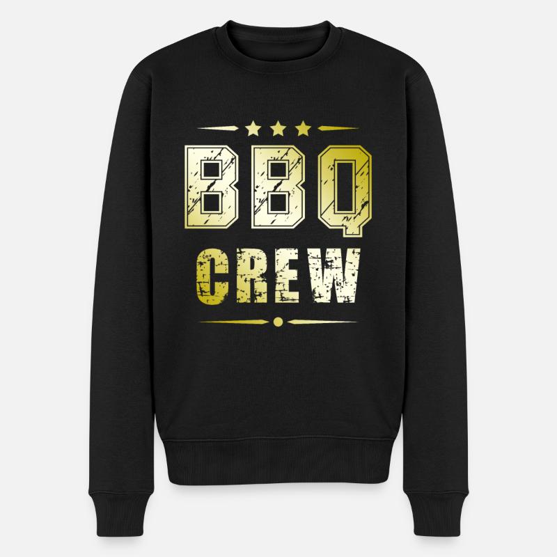 Bbq Crew - Männer Premium Bio Pullover - Schwarz