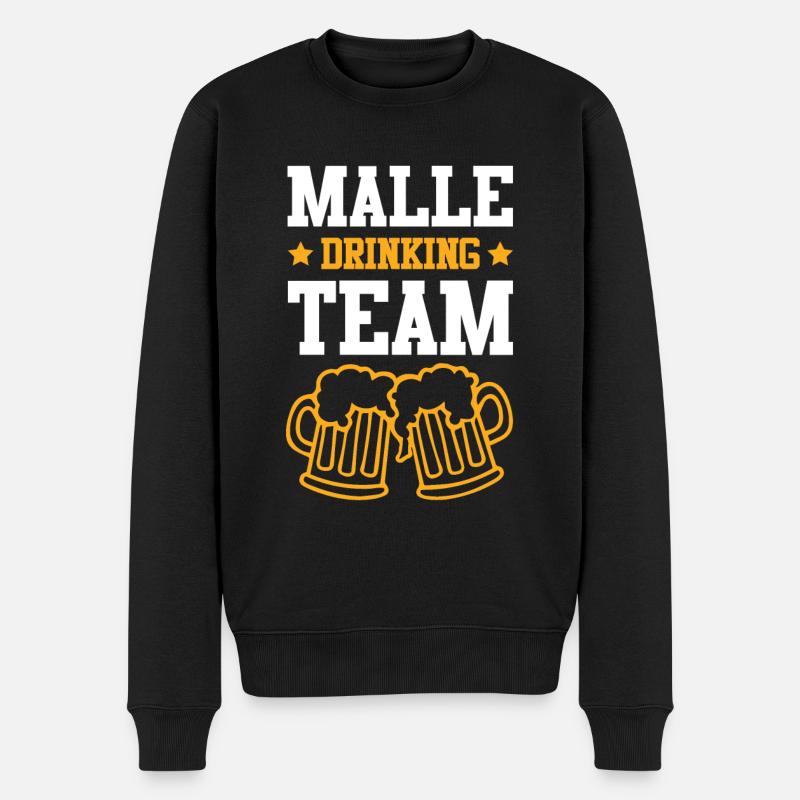 Malle Drinking Team - Männer Premium Bio Pullover - Schwarz