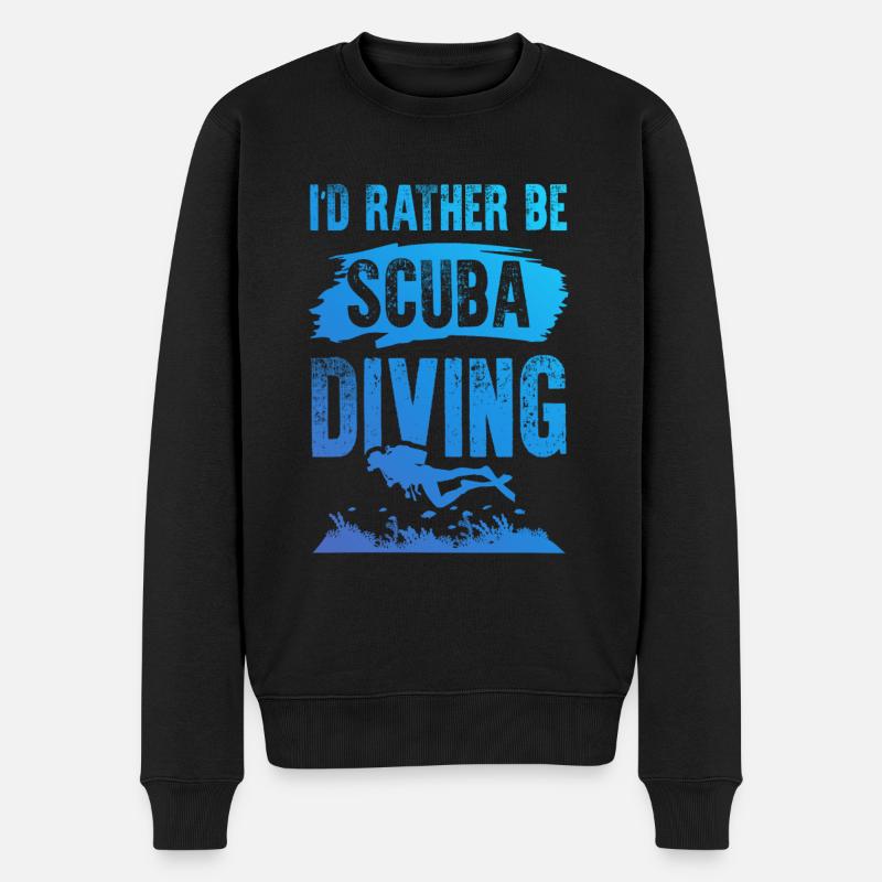 Tauchen scuba diving - Männer Premium Bio Pullover - Schwarz