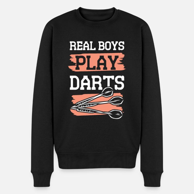 dart jungs - Männer Premium Bio Pullover - Schwarz
