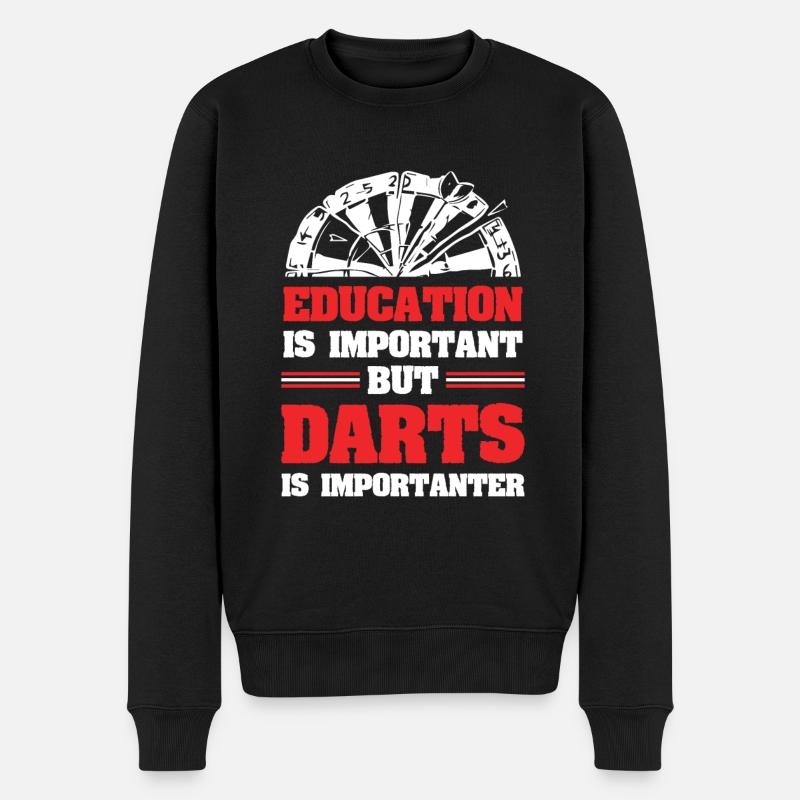 bildung dart - Männer Premium Bio Pullover - Schwarz