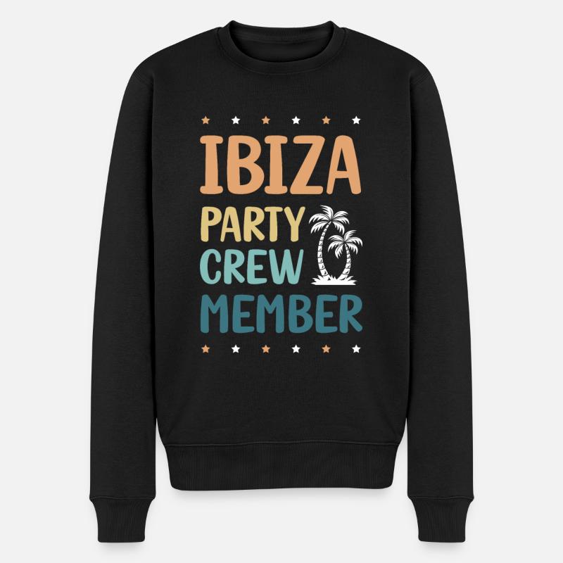 Ibiza Party Crew - Männer Premium Bio Pullover - Schwarz