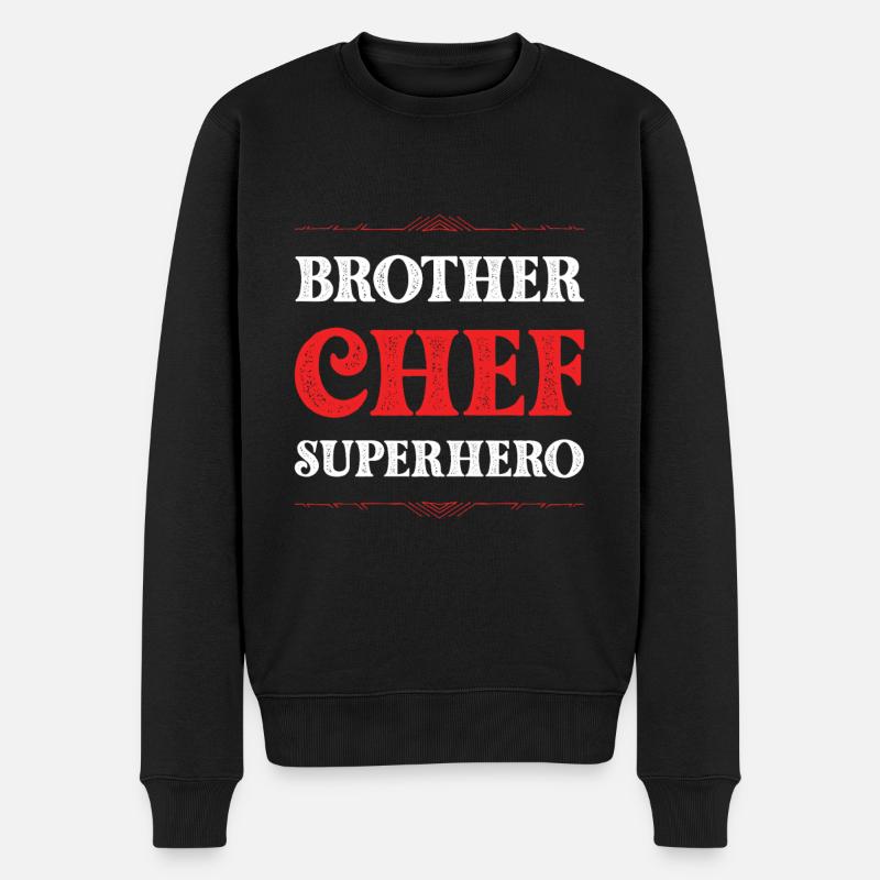 Bruder Chef Superheld - Pull Premium bio Homme - noir