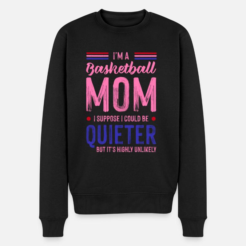 basketball mama - Männer Premium Bio Pullover - Schwarz