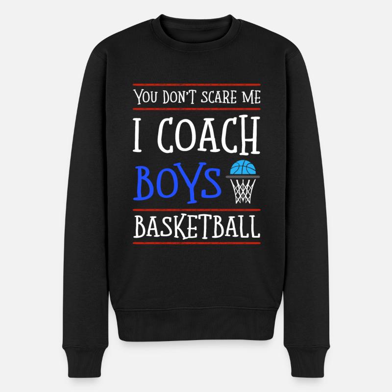 basketball trainer jungs - Männer Premium Bio Pullover - Schwarz