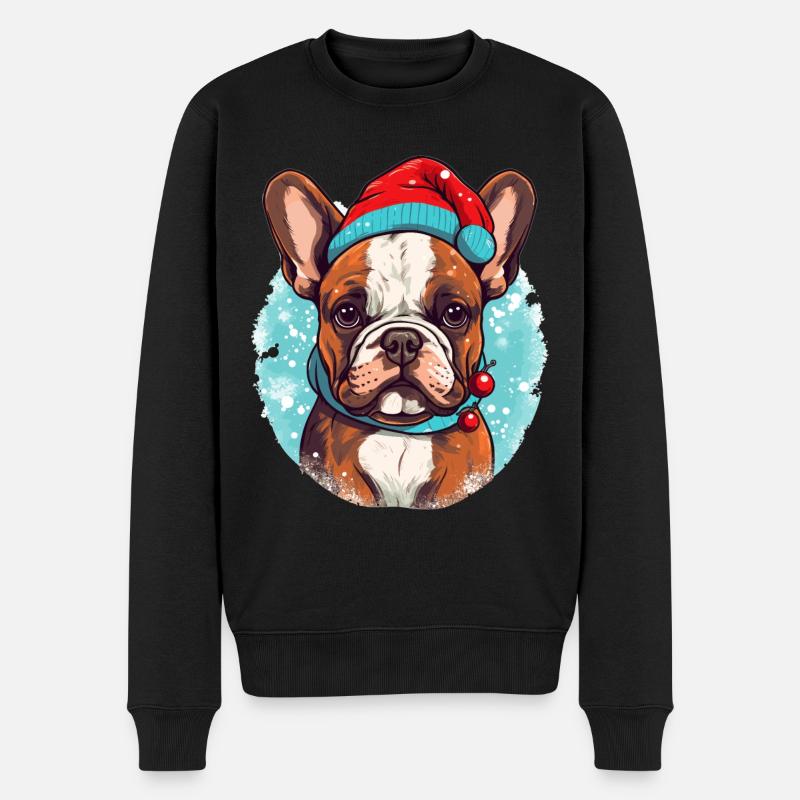 Noël du bouledogue français - Pull Premium bio Homme - noir