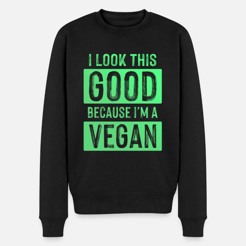 Regardez bien végétalien - Pull Premium bio Homme - noir