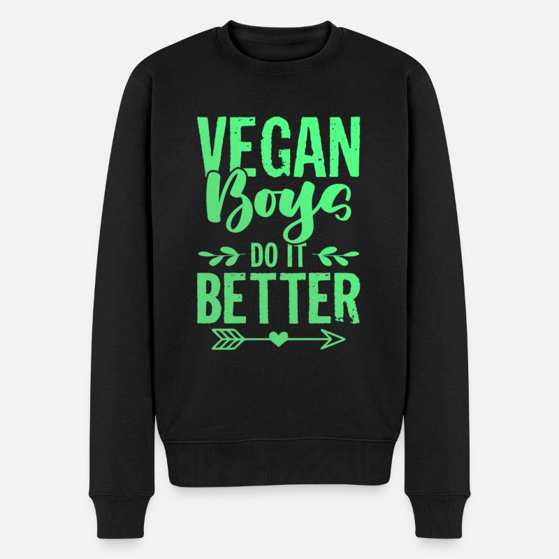 Garçon végétalien - Pull Premium bio Homme - noir