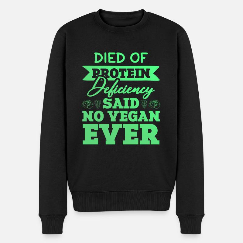 vegan veganer - Männer Premium Bio Pullover - Schwarz