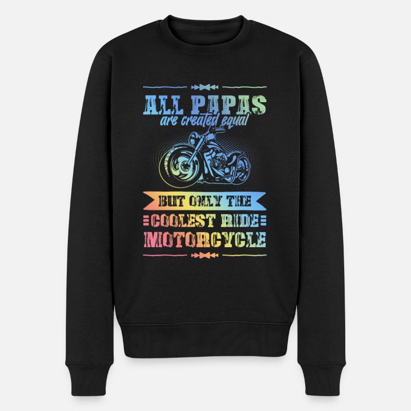 Meilleur Papa Moto - Pull Premium bio Homme - noir