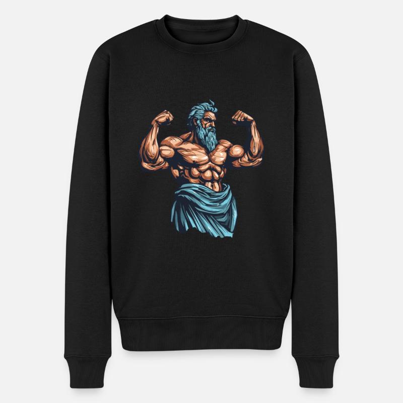 Bodybuilder Mythologie Musculation Muscles - Pull Premium bio Homme - noir
