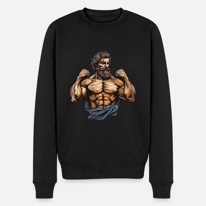 Muscles Bodybuilder Entraînement Gym - Pull Premium bio Homme - noir
