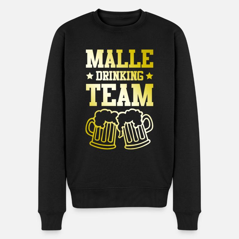Malle Drinking Team - Männer Premium Bio Pullover - Schwarz