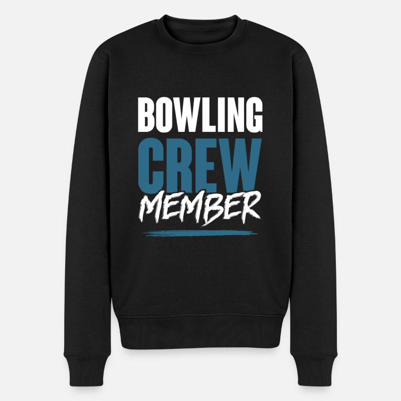 Bowling Crew - Männer Premium Bio Pullover - Schwarz