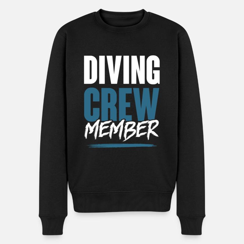 Diving Crew - Männer Premium Bio Pullover - Schwarz