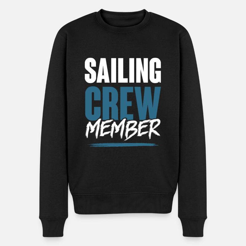 Sailing Crew - Männer Premium Bio Pullover - Schwarz