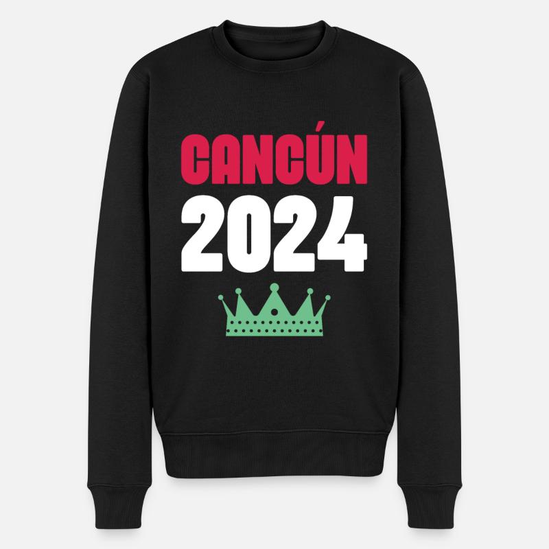 Cancun 2024 Mexico - Männer Premium Bio Pullover - Schwarz