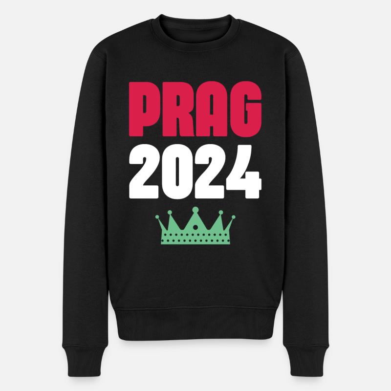 Prag 2024 Urlaub - Männer Premium Bio Pullover - Schwarz