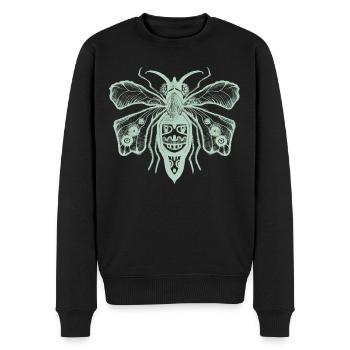 Nœud papillon vert - Pull Premium bio Homme - noir - Devant - Nico (187cm)
