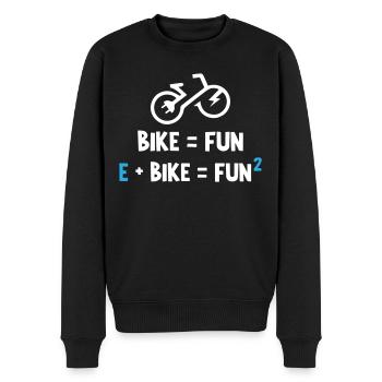 E Bike Is Fun - Männer Premium Bio Pullover - Schwarz - Vorne - Nico (187cm)