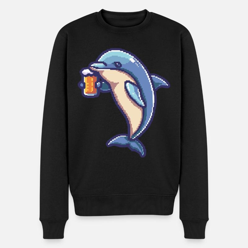 Bière Delfin Pixel - Pull Premium bio Homme - noir