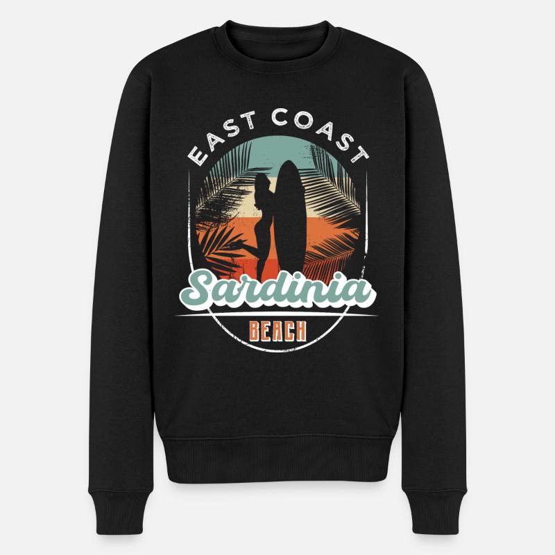Sommer Sardinien - Männer Premium Bio Pullover - Schwarz