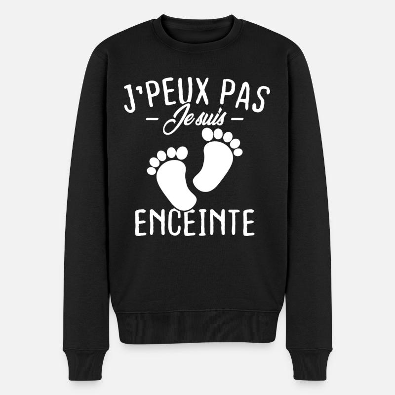 J'peux pas je suis enceinte - Pull Premium bio Homme - noir