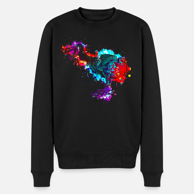 Dodo - Ein ausgestorbener flugunfähiger Vogel - Männer Premium Bio Pullover - Schwarz