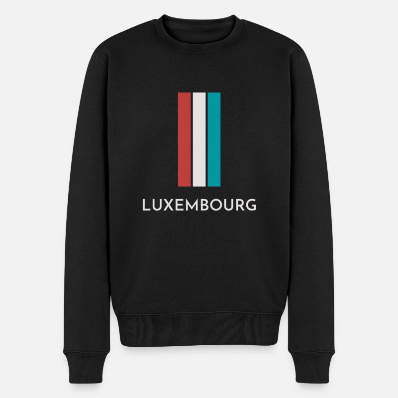 Drapeau du Luxembourg, fierté luxembourgeoise - Pull Premium bio Homme - noir