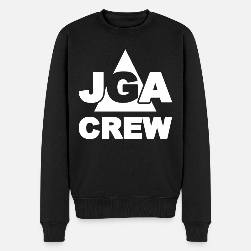 JGA Crew - Männer Premium Bio Pullover - Schwarz